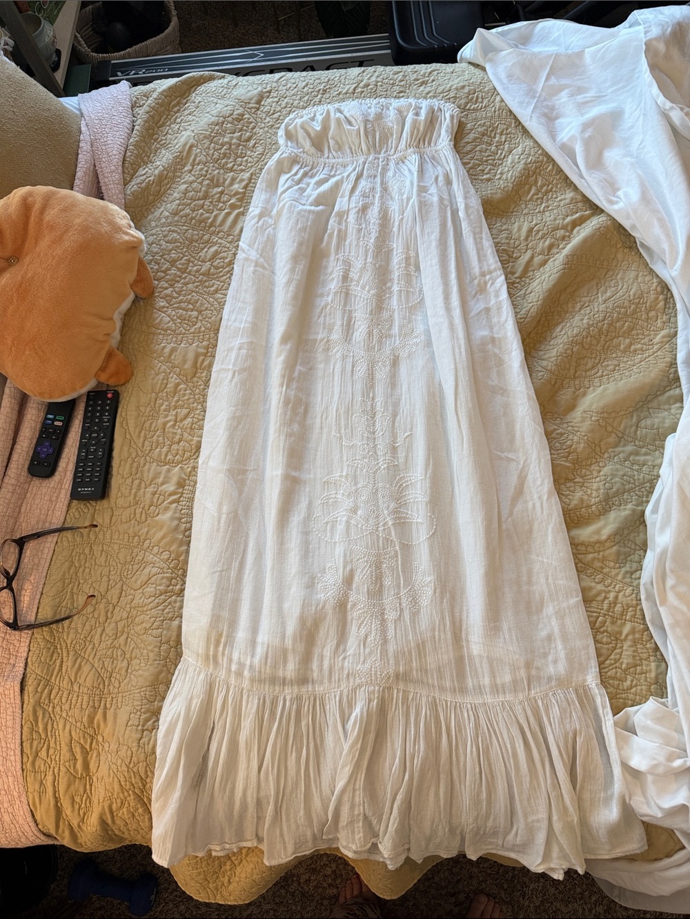 Rip Curl White Strapless Maxi Dress